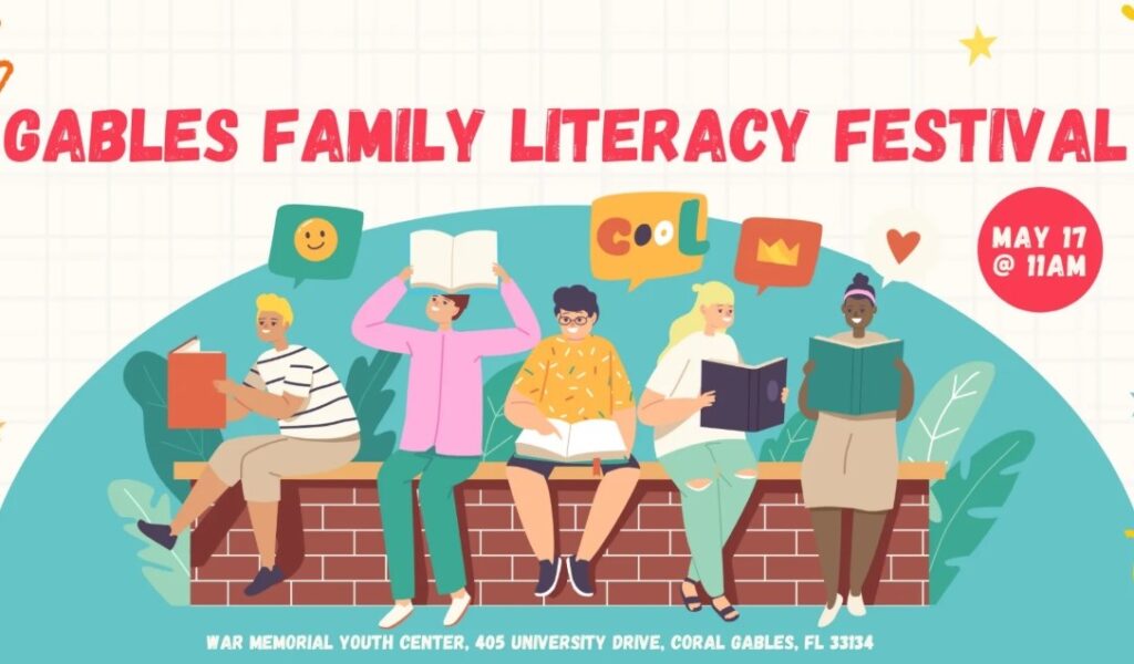 Families are invited to spend the day under the tree canopy of the Coral Gables War Memorial Youth Center as the Coral Gables Family Literacy Festival returns for its fifth year on Saturday, May 17, from 11 a.m. to 3 p.m. at 405 University Drive.