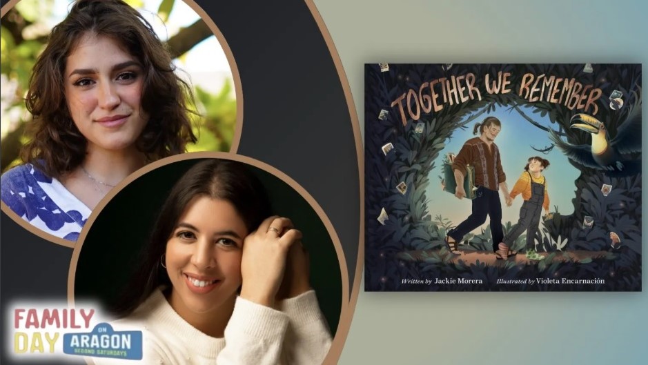 Then, at noon, Family Day on Aragon moves down the street to Books & Books for a storytime session featuring Cuban American author Jackie Morera and New York-based illustrator Violeta Encarnación. Together they will present their poignant new picture book Together We Remember, which thoughtfully explores grief, memory, and the enduring bonds of family.