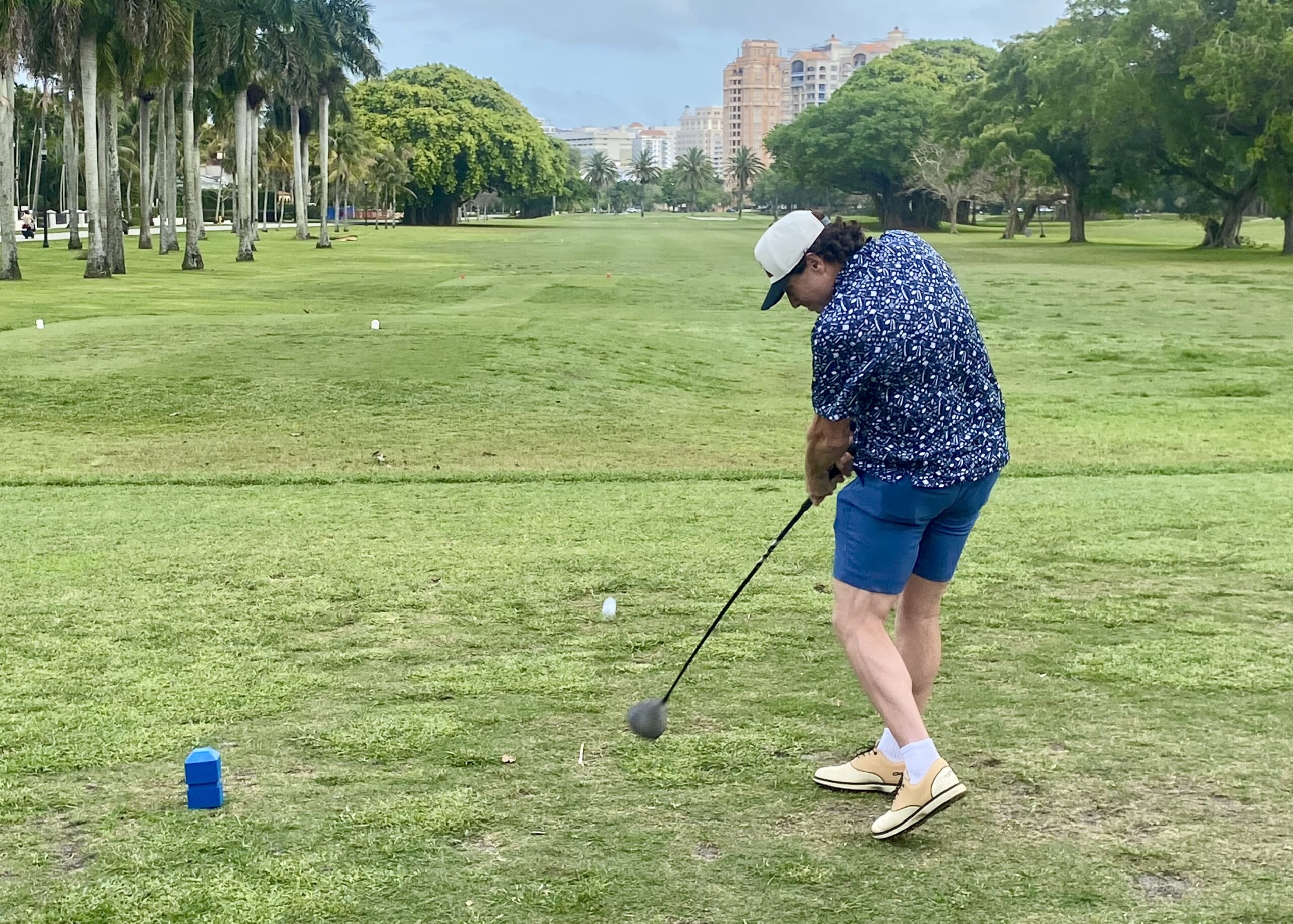 Conor Cassidy tees off at the Granada Golf Course in Coral Gables, where the city is considering changes to membership structure and access for long-time golfers.