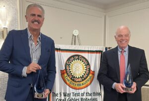 Ron Magill (left) of Zoo Miami and Ron Shuffield of EWM Realty.
