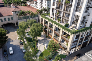 Construction has started on Cora Merrick Park which will 74 condos. (Image by Image by Arquitectonica)