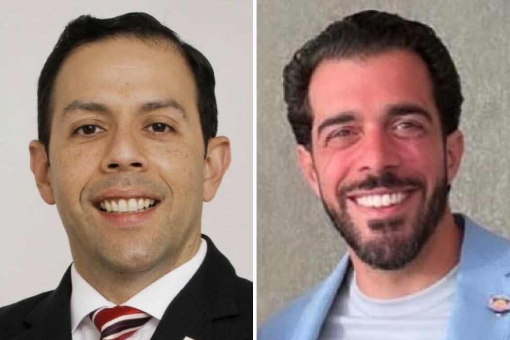 Headshots of Jesse Manzano, principal of Berthier Group, left, and Jorge Bustamante, principal of Big Tuesday Media, right, both of whom received payments from Coral Gables First in the first quarter of 2026.
