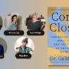 Promotional graphic for Galit Atlas’s Come Closer virtual book launch showing Atlas, Miranda July, Adam Phillips, Gary Gulman, Noga Erez and the book cover.