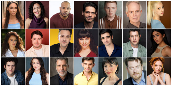 Collage of 21 cast member headshots from Actors’ Playhouse’s production of Jekyll & Hyde.